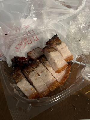 Crispy moist pork belly