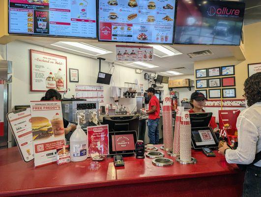 Inside. Ordering counter.