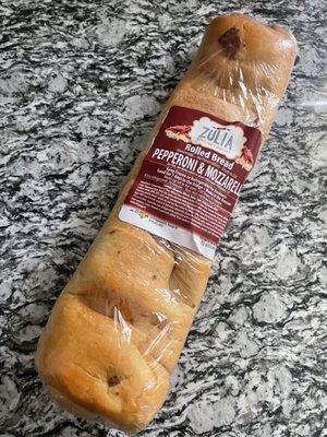 Zulia's rolled bread - can't wait to dig in - pepperoni mozzarella! She also makes vegan friendly ones and sweet or savory ones!