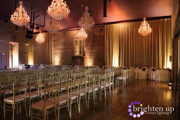 Brighten Up Vacaville Opera House Wedding Amber Uplighting