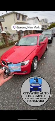 Lost key replacement for a BMW in Queens, NY #carkeys #autolocksmith #citywideautolocksmith