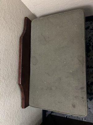 Bench with many stains