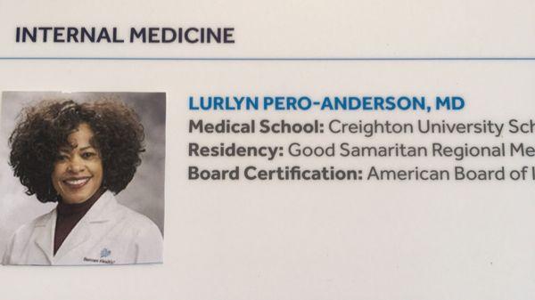 Dr. Lurlyn Pero... my wonderful doctor of 28 years!