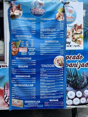 Big menu but I only tried the fish tacos