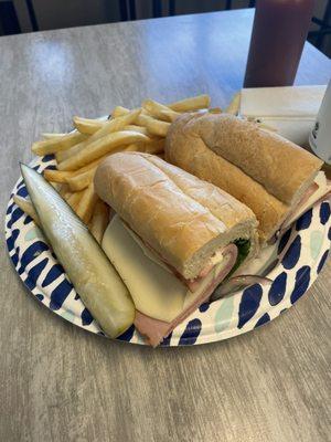 Italian Cold Cut and fries