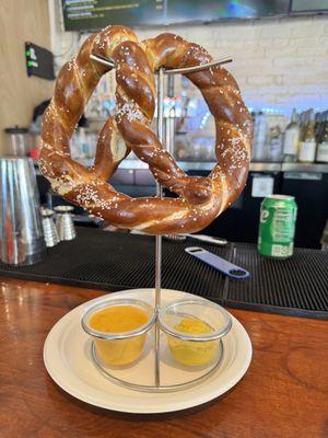 Their giant pretzel for $5.  Actually pretty good.