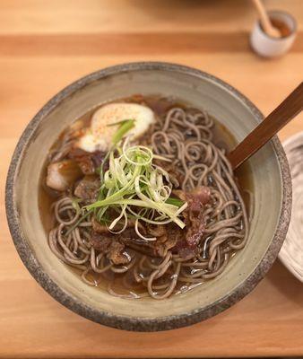 Beef sukiyaki soba