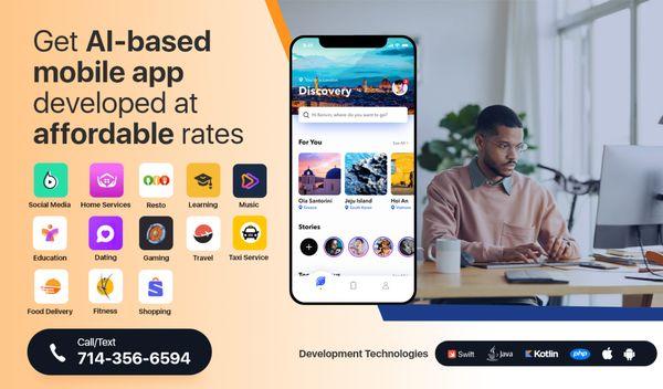 Get AI based mobile app developed at affordable rates