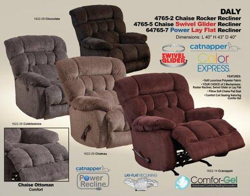 Large selection of Lift recliners, Wall recliners & rocker recliners on display