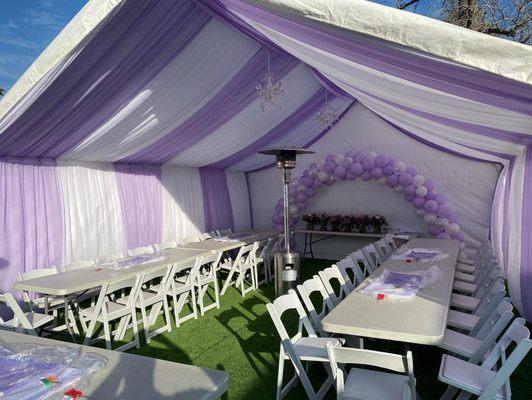 Draping for a small wedding