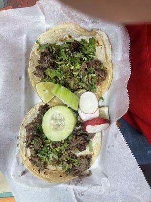 Carne Asada Taco my husband said they were very good.