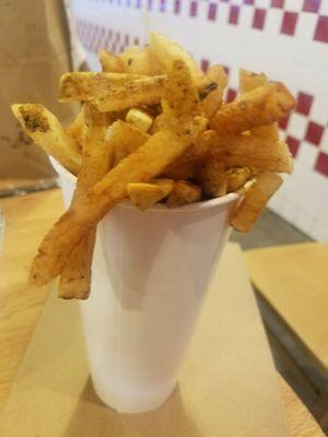 These fries were more than enough for four people, and it was just as many fries in the bag than pictured!