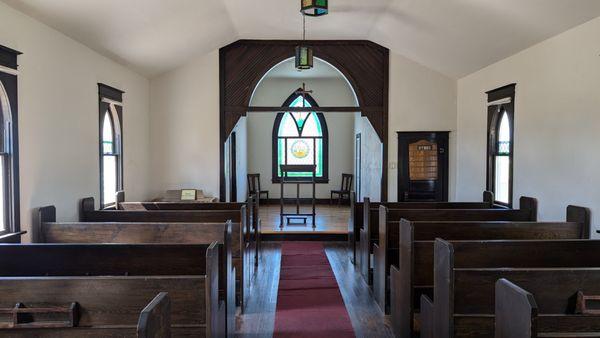 Inside frontier church