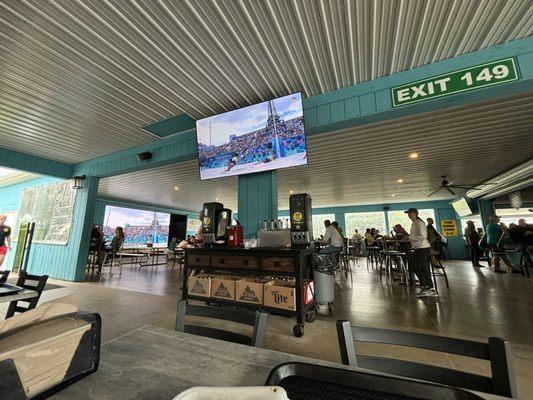 View of inside the chicken shack