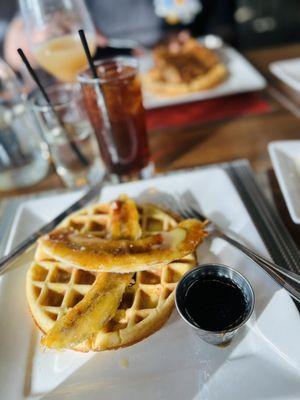 The waffle was a delight . I like their fresh brewed ice tea too.