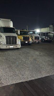 This is a picture of a few of our trucks at our terminal in Pomona, CA.