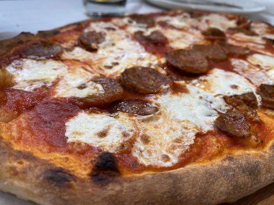 Pizza with sausage