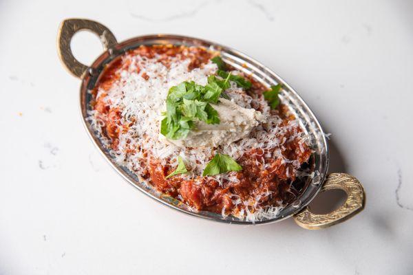 Lamb Meatballs with madras marinara and spiced ricotta