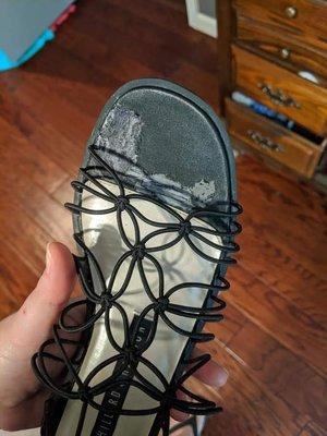 Strappy Sandal Repair - Before