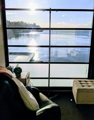 The view of the Puget Sound from our lovely IV room.