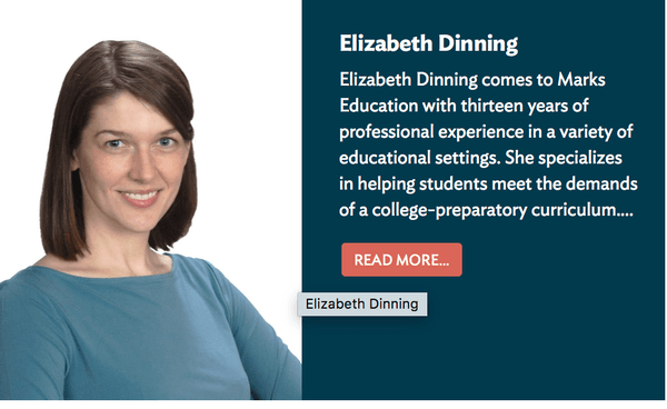 Elizabeth Dinning, Marks Education Tutor