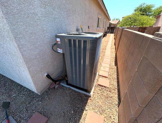 A new rheem condensing unit we installed.