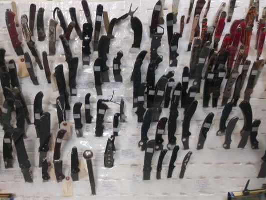 And incredible selection of knives.