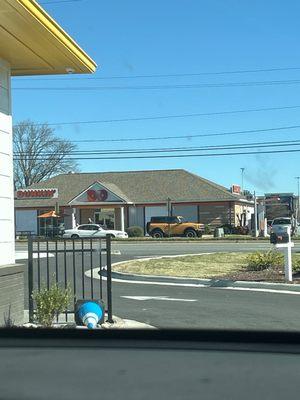 View from Biscuitville drive thru