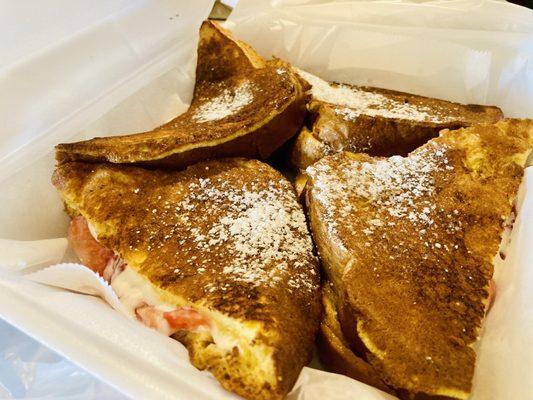 Strawberry stuffed French toast