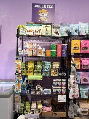 Wellness Section. Supplements, Dental, Calming and Digestion Treats.