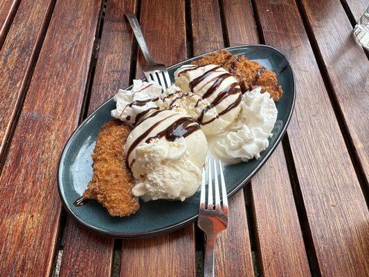 Fried Banana with Ice Cream