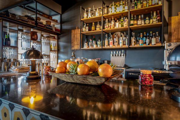 Full bar, natural wines and botanical cocktails