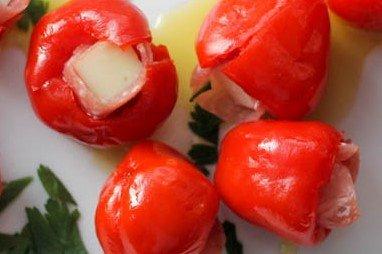 Stuffed Cherry Peppers w/ Salami and Provolone