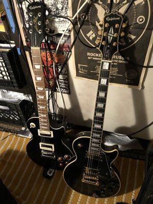 Two Les Paul guitars