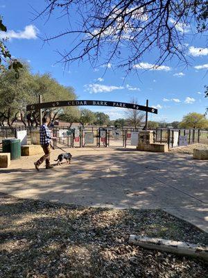 Entrance from parking lot