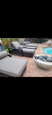 Reupholstered Outdoor set .
Bel Air Home.