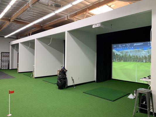 We have 4 hitting areas all equipped with the state of art GC Quad Launch Monitors.