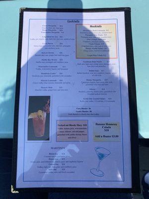 Cocktail Menu