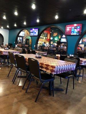 The new dining room at the Crust