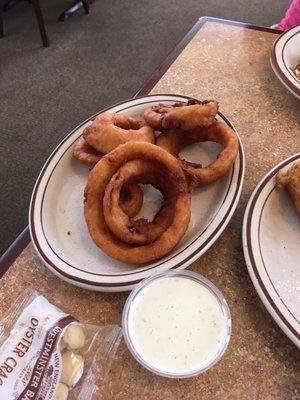 Onion rings w/ ranch