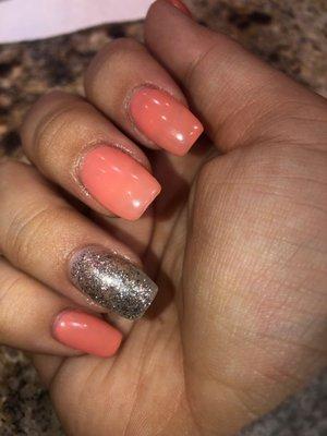 acrylic nails with gel polish