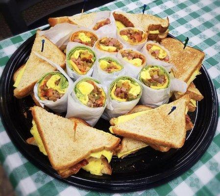 Breakfast Sandwich & Burrito Platter