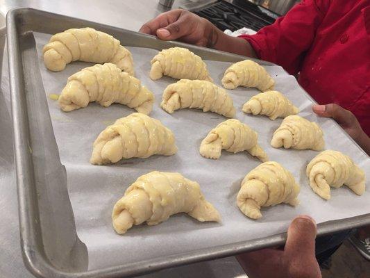 My croissants before they go into the oven