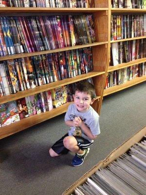 First visit to a real comic book store!  My son did not want to leave.