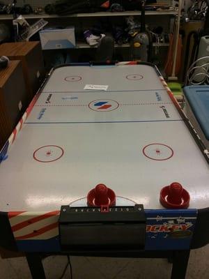 Air hockey, anyone? ($79.99) I could probably smoke you like a salmon at this (and at foosball).