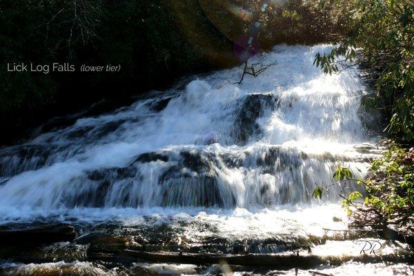 Licklog Falls empties directly into the Chattooga River