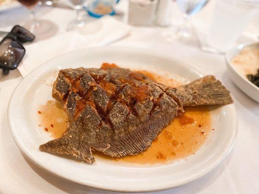 Crispy Scored Flounder