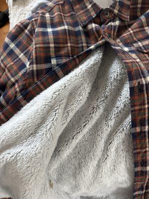 Fur lined flannel