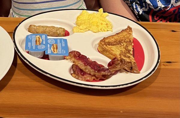 Kids breakfast plate