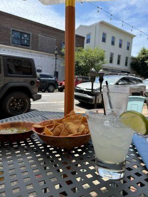 Chips, salsa & margarita